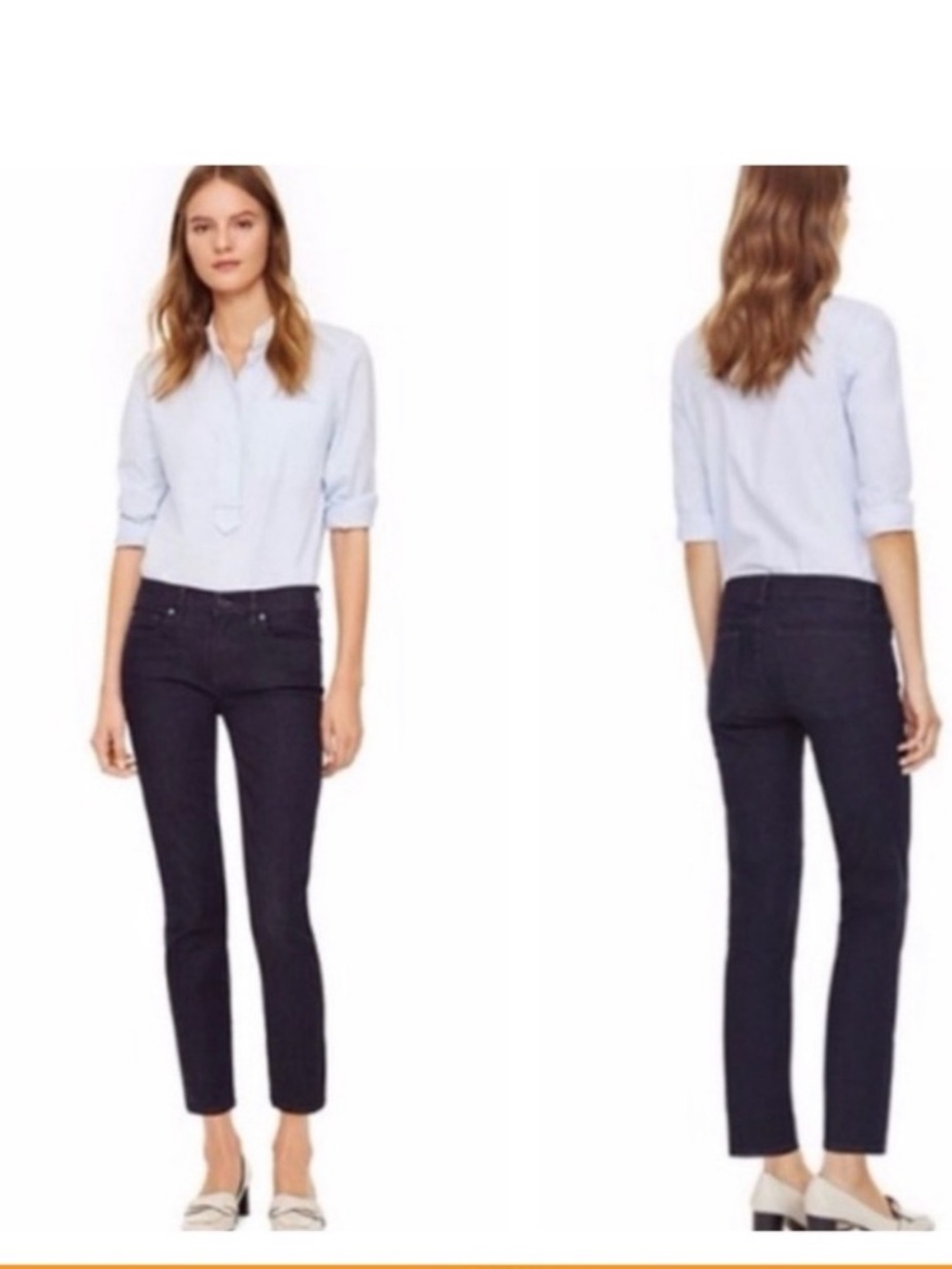Tory Burch Dark Wash Cropped Skinny Jeans Size 29 $185